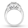 Thumbnail Image 2 of Previously Owned Diamond Engagement Ring 1-1/8 ct tw Round/Baguette 14K Gold
