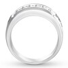 Thumbnail Image 2 of Previously Owned Black & White Diamond Men's Band 1 ct tw 14K White Gold