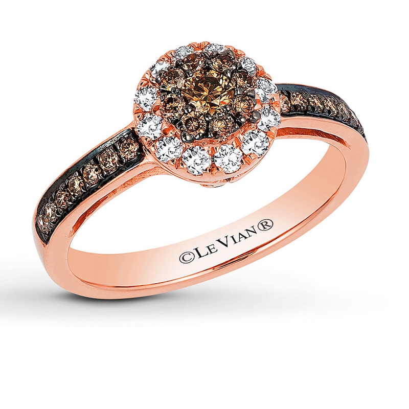 Main Image 1 of Previously Owned Le Vian Chocolate Diamonds 1/2 ct tw Ring 14K Strawberry Gold