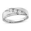 Thumbnail Image 1 of Previously Owned Men's 3-Stone Diamond Wedding Band 5/8 ct tw Round 10K White Gold