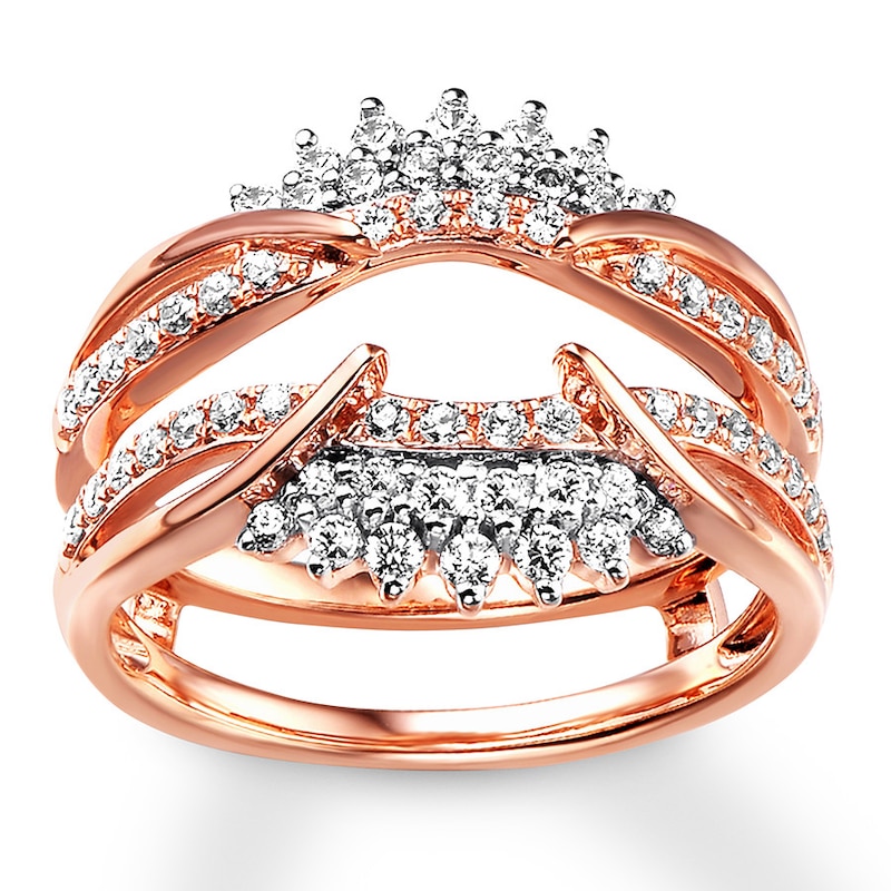 Main Image 1 of Previously Owned Diamond Enhancer Ring 5/8 ct tw Round-cut 14K Rose Gold