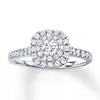 Thumbnail Image 1 of Previously Owned Diamond Engagement Ring 3/4 ct tw Round-cut 14K White Gold