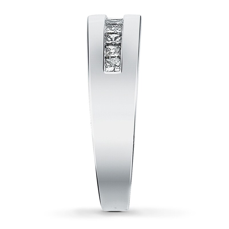 Main Image 3 of Previously Owned Men's Diamond Ring 1/2 ct tw Square 14K White Gold