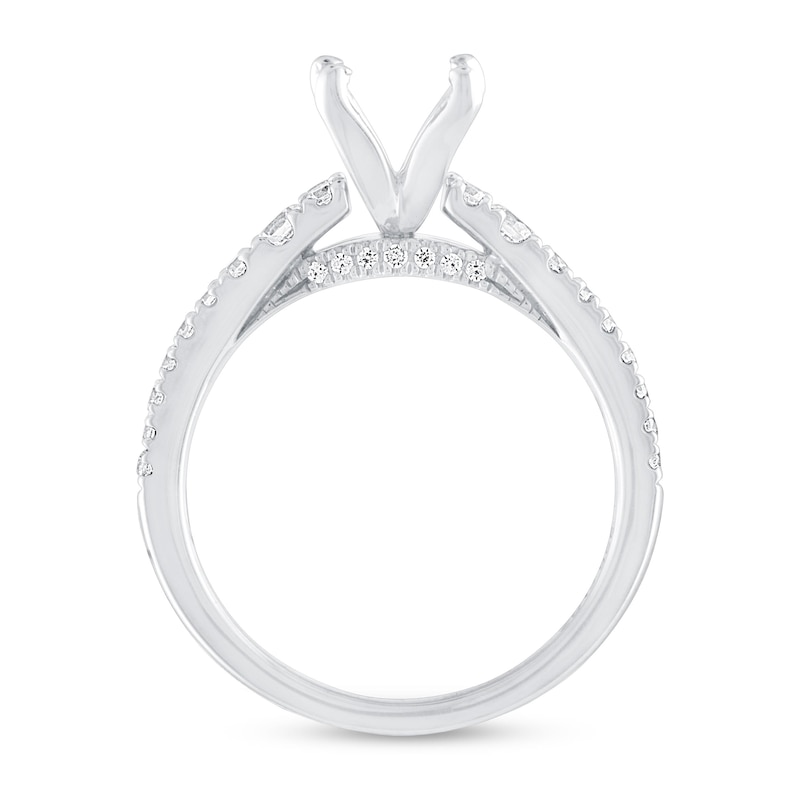 Main Image 2 of Previously Owned Diamond Ring Setting 1/2 ct tw Round-cut 14K White Gold