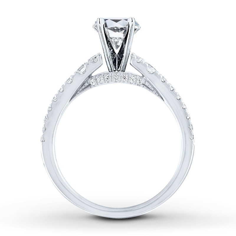 Main Image 4 of Previously Owned Diamond Ring Setting 1/2 ct tw Round-cut 14K White Gold