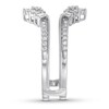 Thumbnail Image 3 of Previously Owned Diamond Enhancer Ring 1/2 ct tw Round/Baguette 14K White Gold