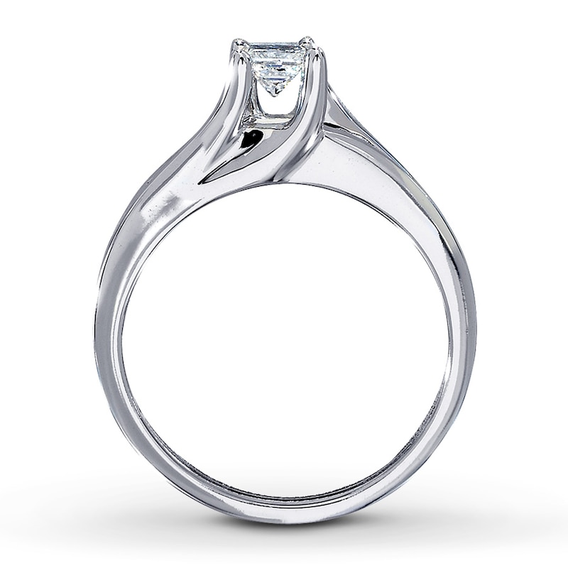 Main Image 2 of Previously Owned Diamond Ring 1/2 ct tw Princess 14K White Gold