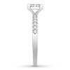 Thumbnail Image 3 of Previously Owned Diamond Engagement Ring 5/8 ct tw Princess/Round 14K White Gold
