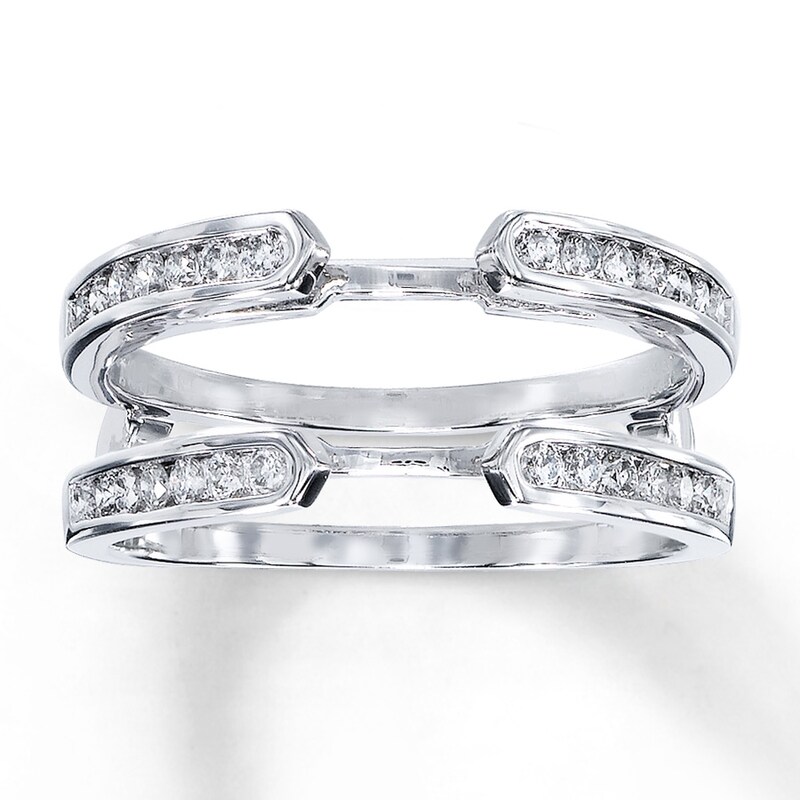 Main Image 1 of Previously Owned Diamond Enhancer Ring 3/8 Carat tw Round-cut 14K White Gold