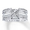 Thumbnail Image 4 of Previously Owned Diamond Enhancer Ring 3/8 Carat tw Round-cut 14K White Gold