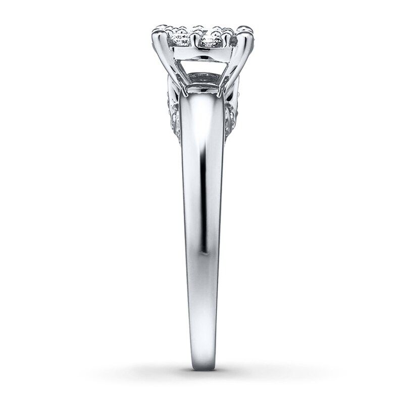 Main Image 3 of Previously Owned Diamond Promise Ring 1/2 ct tw Round 10K White Gold