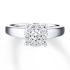 Thumbnail Image 4 of Previously Owned Diamond Promise Ring 1/2 ct tw Round 10K White Gold