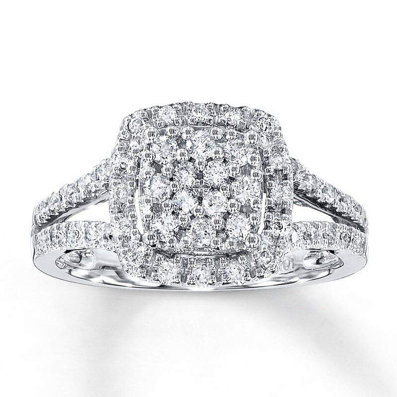 Previously Owned Diamond Ring 1/2 ct tw Diamonds 10K White Gold