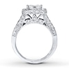 Thumbnail Image 2 of Previously Owned Diamond Bridal Set 2 ct tw Princess-Cut 14K White Gold
