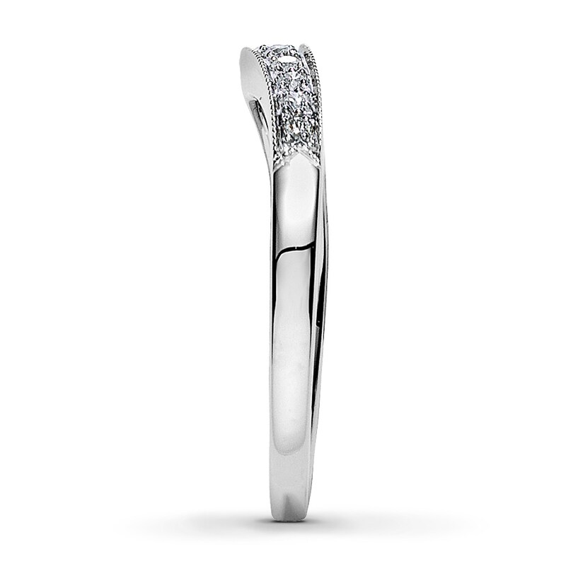 Main Image 3 of Previously Owned Diamond Anniversary Ring 1/6 ct tw Round-cut 14K White Gold