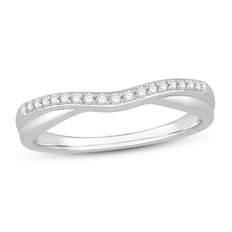 Main Image 1 of Previously Owned Diamond Anniversary Ring 1/10 ct tw Round-cut 14K White Gold