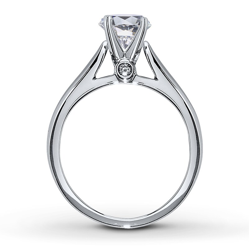 Main Image 2 of Previously Owned Ring Setting Diamond Accents 14K White Gold