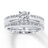 Thumbnail Image 4 of Previously Owned Diamond Enhancer Ring 1/4 ct tw Round-cut 14K White Gold