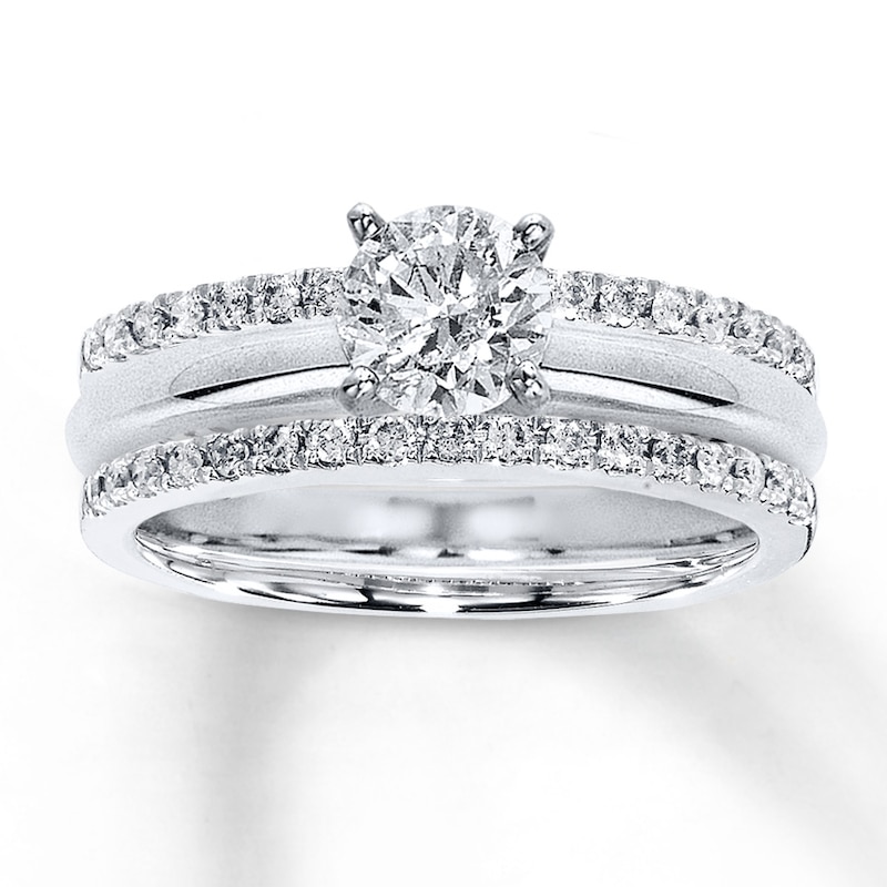 Main Image 4 of Previously Owned Diamond Enhancer Ring 1/4 ct tw Round-cut 14K White Gold