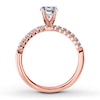 Thumbnail Image 2 of Previously Owned Diamond Engagement Ring Setting 1/6 ct tw Round 14K Rose Gold