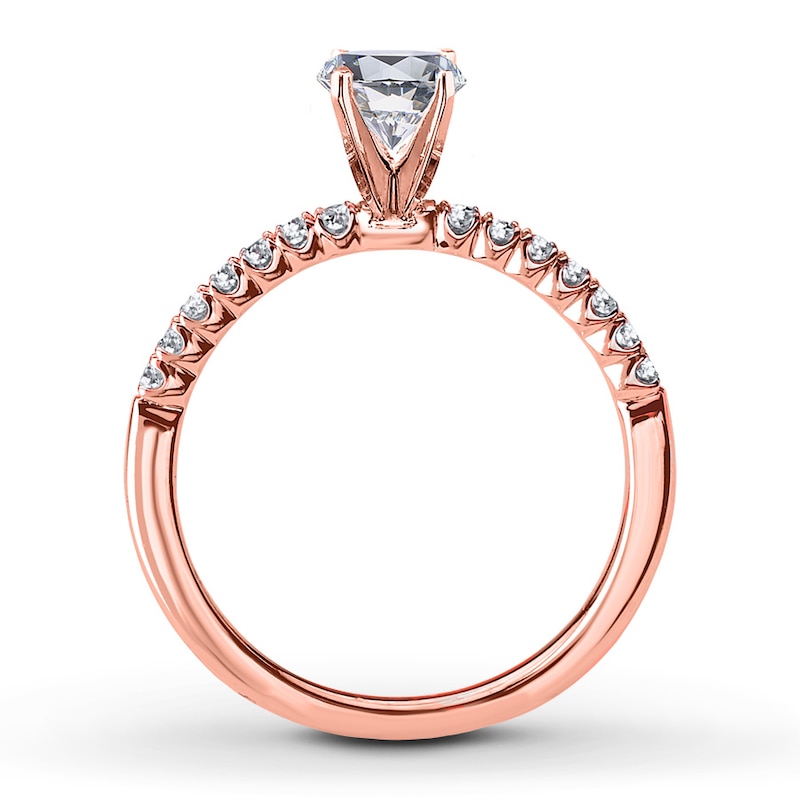 Main Image 2 of Previously Owned Diamond Engagement Ring Setting 1/6 ct tw Round 14K Rose Gold