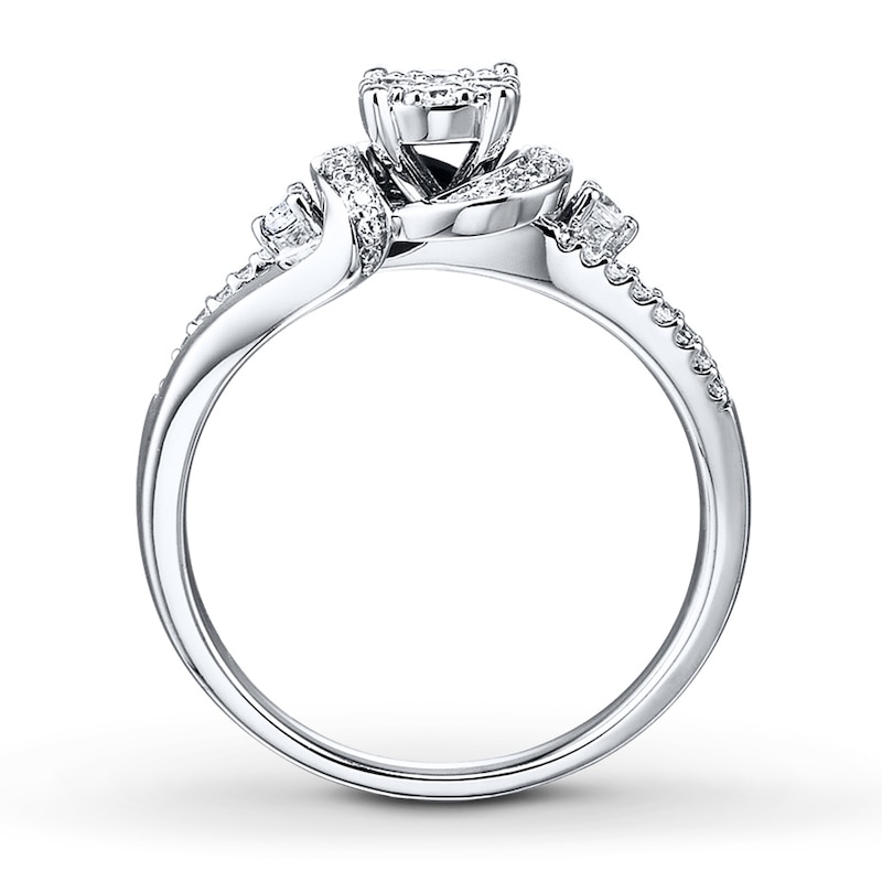 Diamond Heart Ring 3/4 Carat tw 14K White Gold