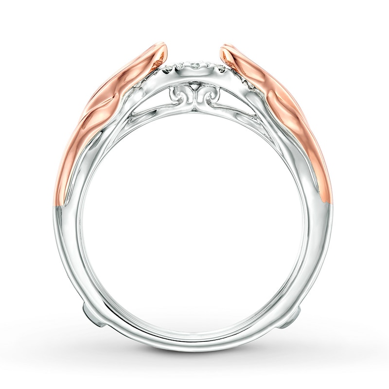 Main Image 2 of Previously Owned Diamond Enhancer Ring 1/8 ct tw Round-cut 14K Two-Tone Gold