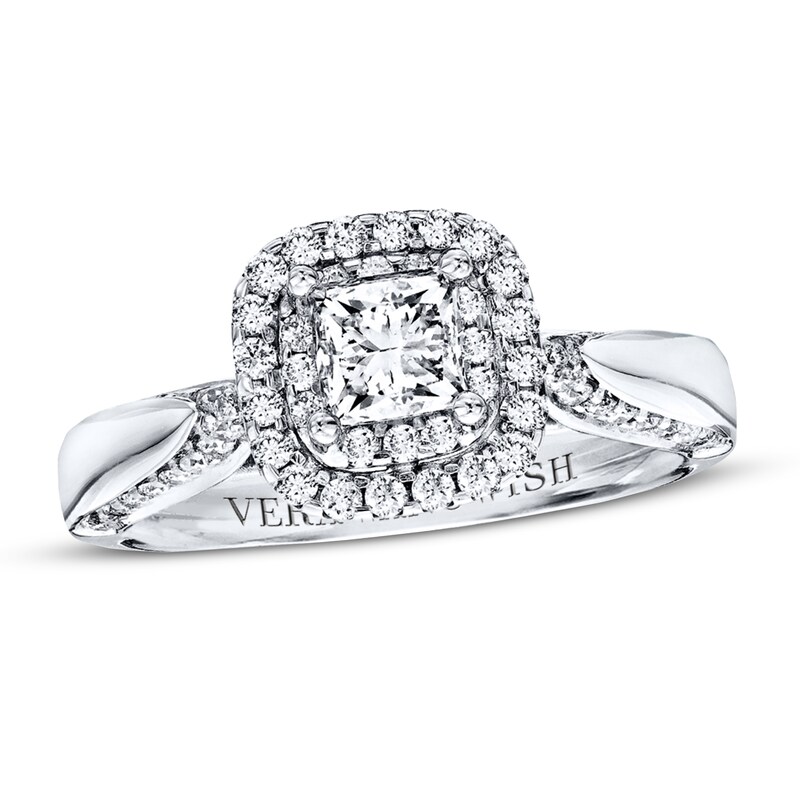 Main Image 1 of Previously Owned Vera Wang WISH 7/8 Carat tw Diamonds 14K White Gold Ring