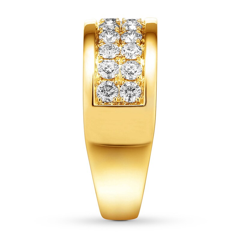 Main Image 3 of Previously Owned Men's Diamond Band 1-1/2 ct tw Round-cut 14K Yellow Gold