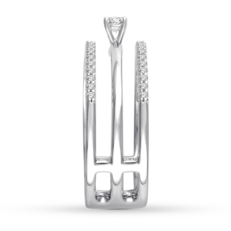 Main Image 2 of Previously Owned Diamond Promise Ring 1/3 ct tw Round 10K White Gold