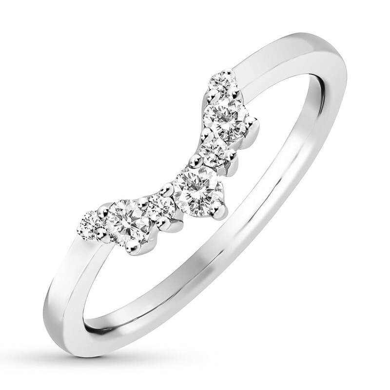 Main Image 4 of Previously Owned Diamond Enhancer Ring 1/4 ct tw Round-cut 14K White Gold