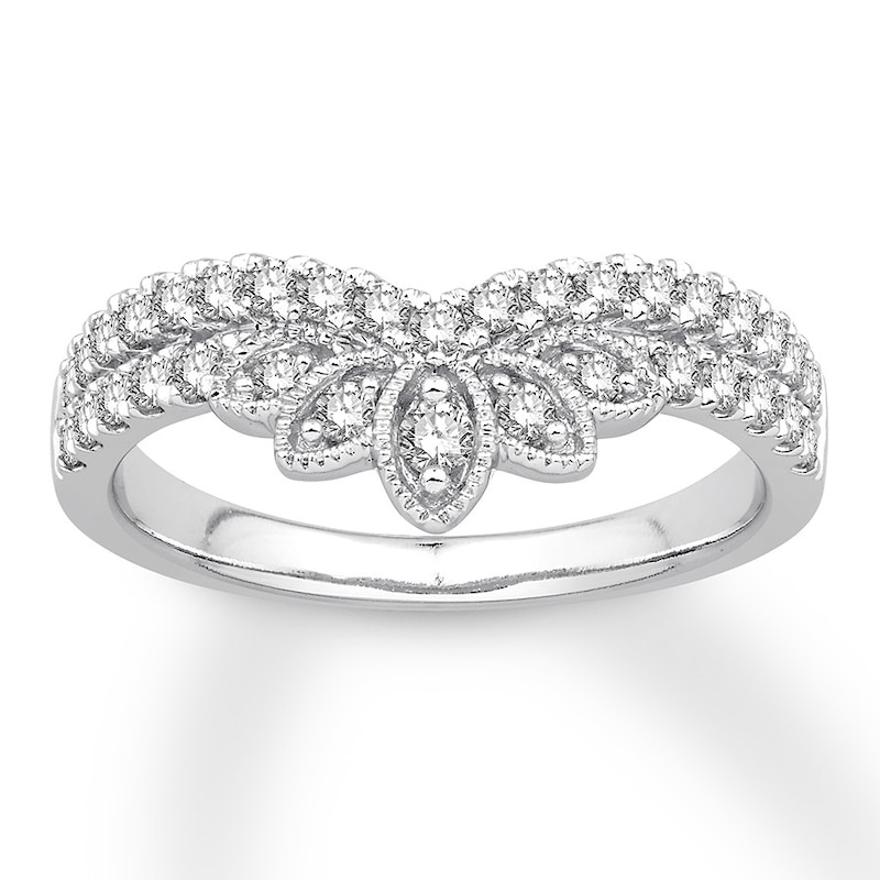 Main Image 1 of Previously Owned Diamond Enhancer Ring 1/2 ct tw Round-cut 14K White Gold