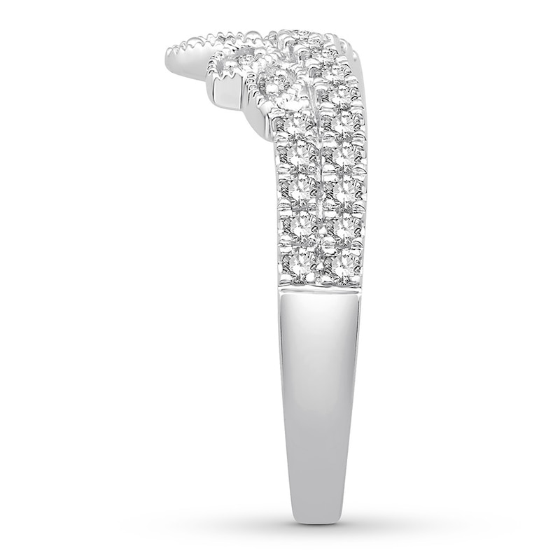 Main Image 3 of Previously Owned Diamond Enhancer Ring 1/2 ct tw Round-cut 14K White Gold