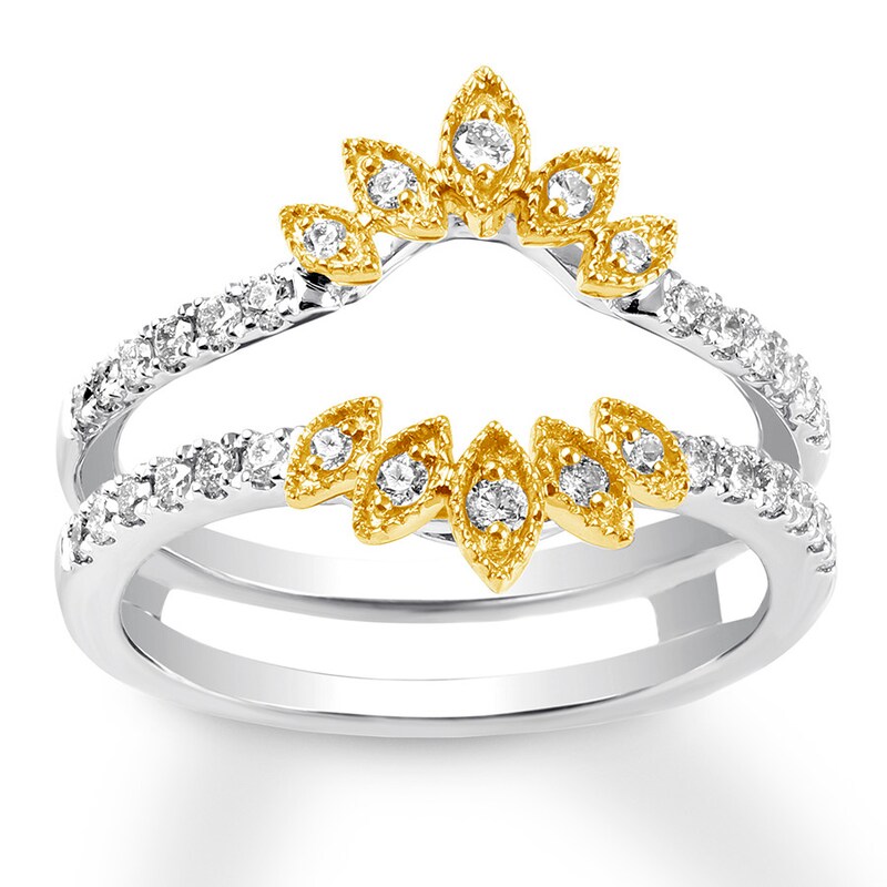 Main Image 1 of Previously Owned Diamond Enhancer Ring 3/8 ct tw Round-cut 14K Two-Tone Gold