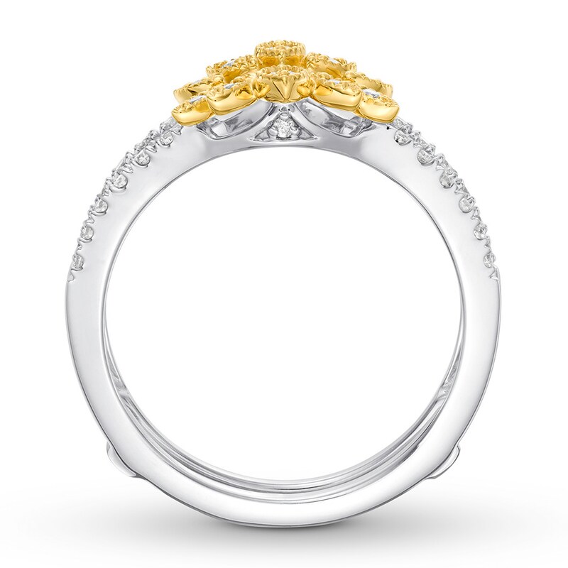 Main Image 2 of Previously Owned Diamond Enhancer Ring 3/8 ct tw Round-cut 14K Two-Tone Gold