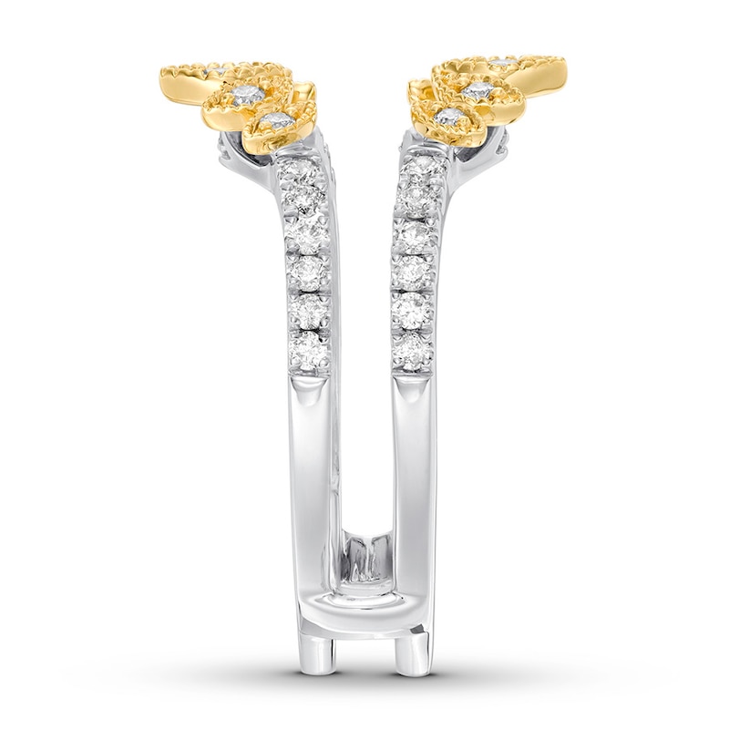 Main Image 3 of Previously Owned Diamond Enhancer Ring 3/8 ct tw Round-cut 14K Two-Tone Gold