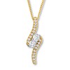 Thumbnail Image 1 of Previously Owned Ever Us Two-Stone Necklace 1/2 ct tw Diamonds 14K Yellow Gold