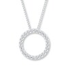 Thumbnail Image 1 of Previously Owned Diamond Circle Necklace 1 ct tw Round 14K White Gold