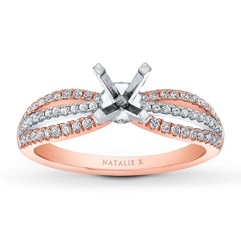 Main Image 1 of Previously Owned Natalie K Ring Setting 1/3 ct tw Diamonds 14K Two-Tone Gold