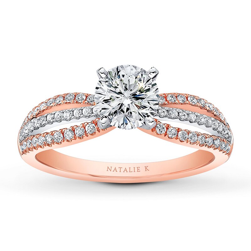 Main Image 3 of Previously Owned Natalie K Ring Setting 1/3 ct tw Diamonds 14K Two-Tone Gold