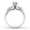 Thumbnail Image 2 of Previously Owned Diamond Ring Setting 1/3 ct tw Princess-cut/Round Platinum