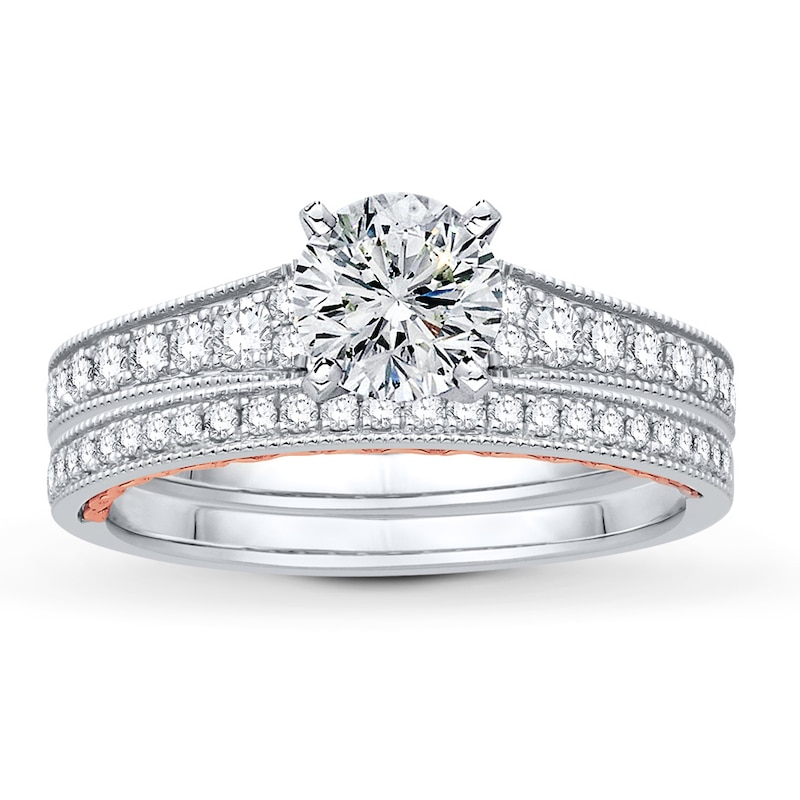 Main Image 3 of Previously Owned Diamond Bridal Setting 1/2 carat tw Round-cut 14K Two-Tone Gold