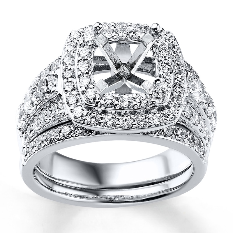 Previously Owned Diamond Bridal Setting 1-7/8 ct tw Round 14K White Gold