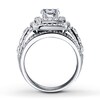 Thumbnail Image 2 of Previously Owned Diamond Bridal Setting 1-7/8 ct tw Round 14K White Gold