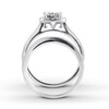 Thumbnail Image 2 of Previously Owned Diamond Bridal Set 1-1/8 ct tw Princess/Round 14K White Gold