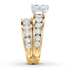 Thumbnail Image 3 of Previously Owned Diamond Bridal Set 4 ct tw Princess-cut 14K Yellow Gold