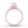 Thumbnail Image 2 of Previously Owned Aquamarine Engagement Ring 1/3 ct tw Diamonds 14K Rose Gold