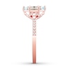Thumbnail Image 3 of Previously Owned Aquamarine Engagement Ring 1/3 ct tw Diamonds 14K Rose Gold