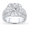 Thumbnail Image 2 of Previously Owned Diamond Ring Setting 2 ct tw Round 18K White Gold