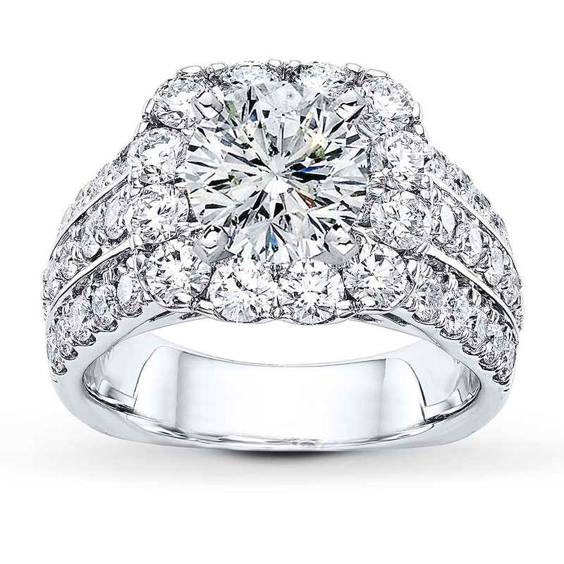 Main Image 3 of Previously Owned Diamond Ring Setting 2 ct tw Round 18K White Gold